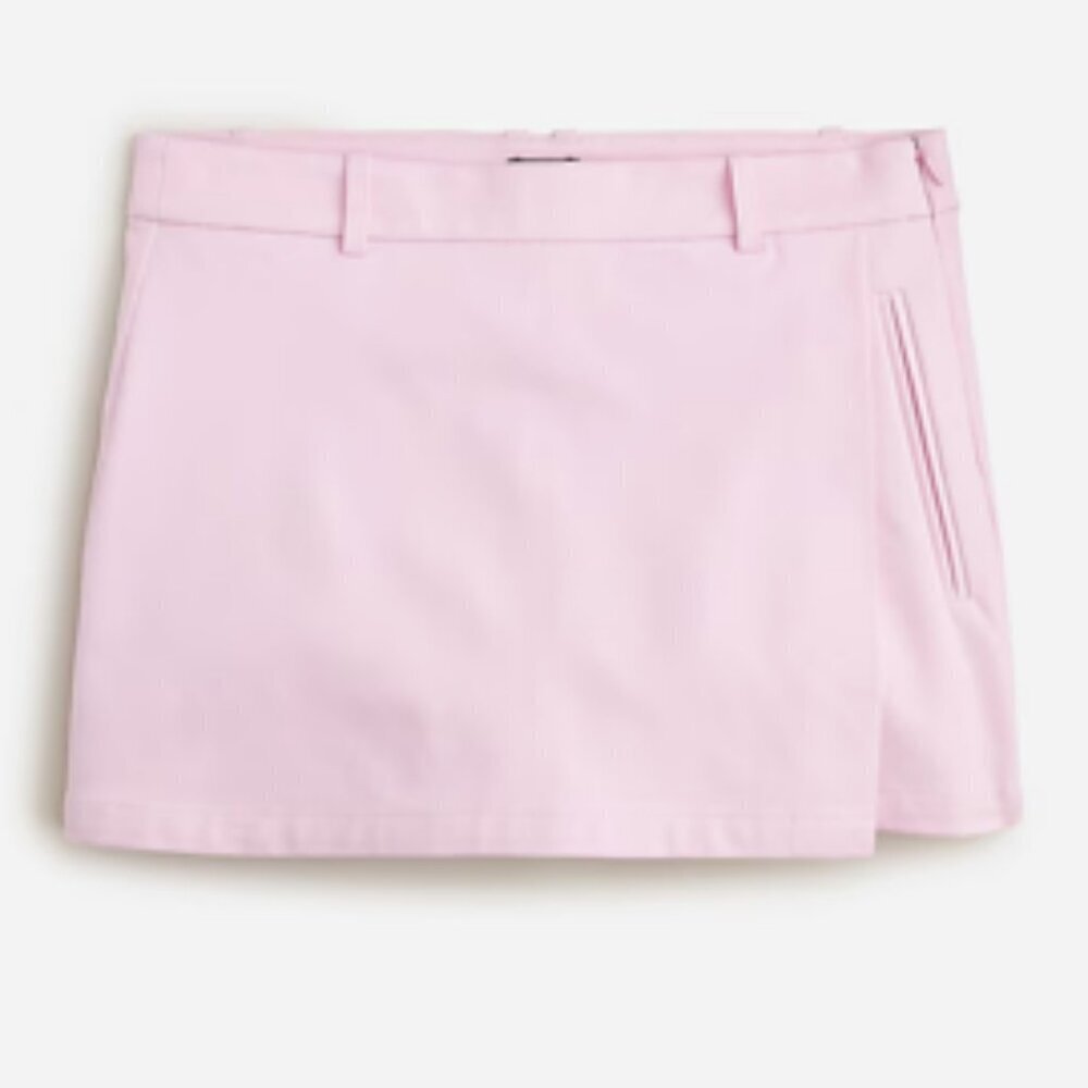 J. Crew Mini Skort Stretch Cotton Blend Pink New NWT 14